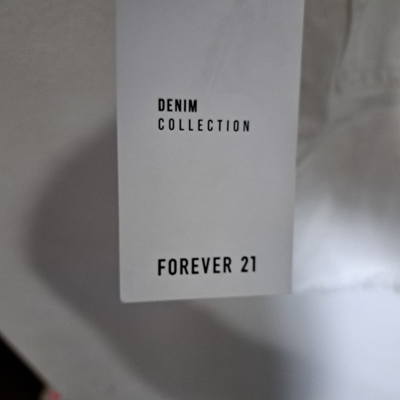 NWT Forever 21 white jean skirt overalls‎ size s - Picture 6 of 6